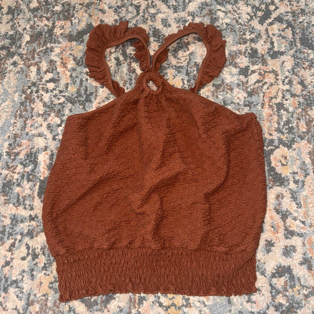 Anthropologie Marisol Brown Halter Top- Small